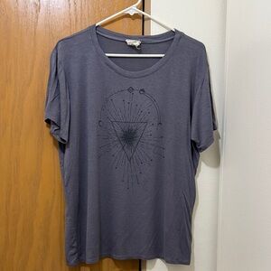 Modish Rebel Sz L Gray Graphic T-Shirt